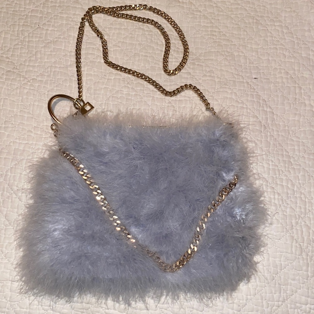 Baby Blue feather purse